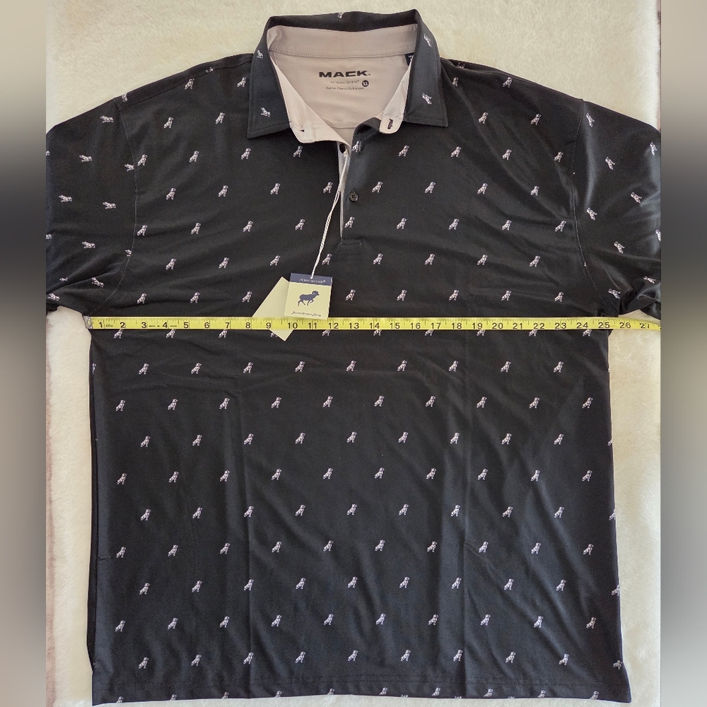 NWT MACK Horn Legend Bulldog Repeat Polo Shirt - Picture 5 of 7